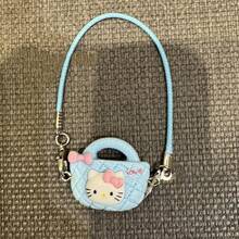 Sanrio 17cm Accesorio colgante LABUBU LBB Muñeca de casa de muñecas Modelo de escena DIY Pequeño ornamento Mini gato realista KITTY Muñeca de peluche Llavero para LABUBU