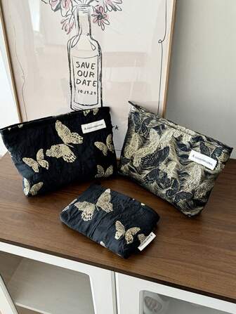 便携式化妆包|化妆包|可爱旅行包|少女碎花化妆包|甜美收纳包|少女礼物|女士夏季化妆包|法式化妆包|复古化妆品收纳包|旅行洗漱包，可装化妆刷、护肤品和凝胶指甲油 - 送给女孩、朋友的完美礼物，适合生日、婚礼、派对等场合，包含化妆用品、化妆工具、收纳包|旅行用品、圣诞礼物、小袋子、礼品袋/小手提包、化妆品收纳包、迷你袋、大容量袋、圣诞礼物、女士礼物创意