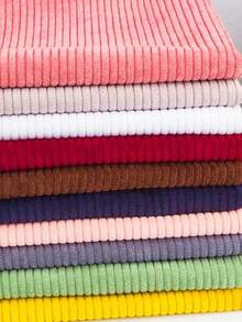 1pc 50cm X 150cm / 19.69" X 59.06" Corduroy Fabric, Suitable For Sewing Jacket, Skirt, Pillowcase, Bedsheet, Clothing Lining, Home Textile DIY - Multicolor - View 1