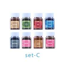 Set de 30ml 5/8 colores de polvo para teñido anudado, adecuado para teñir telas, textiles y ropa, pigmento multifuncional para renovar ropa y manualidades DIY