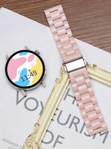 Cute Candy Colored Acrylic Strap For Galaxy Watch Band 7 6 5 4 5 Pro Woman Summer Rainbow Resin Bracelet For Watch 40 43 44 45 47mm Watchband 20mm 22mm