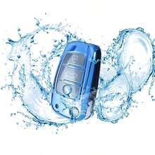 1pc TPU Transparent Full Protection Car Flip Key Fob Cover Case For Audi A1 A3 A4 A5 A6 A7 S3 S7 S8 R8 Q2 Q3 Q5 Q7 Q8 C5 C6 TT RS3 RS6 Carry 1 Pc Exquisite And Cute Keychain Exquisite High-End Keybag Suitable For Both Men And Women