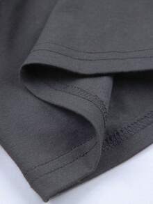 ALTZTAR Men's Casual Versatile Solid Color Henley Neck Short Sleeve T-Shirt - Dark Grey - View 6