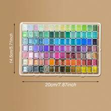98 色水彩颜料套装 - 适合艺术家的专业绘画套装，固体颜料便携式艺术套件，星空色彩，轻巧，适用于绘画、素描、写作、DIY 工艺品，是艺术家、成人和专业人士的完美节日礼物，学校用品，返校 - 1ml/1格 - 查看 3