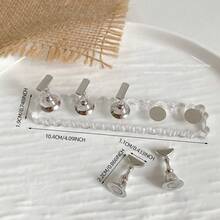 亚克力极光彩虹色矩形钻石形状美甲展示架，树脂水晶珠水钻复古韩国花朵激光 DIY 家居和户外女士母亲姐妹妻子女友婚礼美甲沙龙美容情人节使用