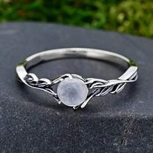 1 套复古情侣哥特式订婚戒指，古董银质分支戒指，男女通用巫师戒指，深色几何指环 - 彩色 - 查看 121