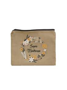 Cosmetic Bag, Linen Pencil Case For Teacher Assistant, College Dormitory Cosmetics Storage, Men's Travel, Simple Toiletries Washing Bag, Sports Decoration Bag, Gift Bag, Cosmetic Bag,Teacher's Day Gift, Reusable Makeup Bag, Women's Simple And Large Capacity Travel Makeup Bag - Multicolor - View 15