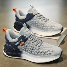 男士2025夏季新款鱼鳞纹网面TPU运动鞋透气秋季休闲跑步鞋