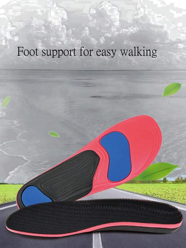 1 paio di solette ammortizzanti per il sostegno dell'arco plantare per scarpe sportive e casual, adatte per l'autunno/inverno