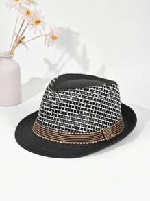 Chapéu de Palha Leve Cáqui Masculino Monopeça. É Respirável no Verão, Trazendo Uma Sensação Refrescante. Esse Chapéu Elegante é Confortável e Leve, e É Um Chapéu de Sol Conveniente e Prático. É Um Chapéu de Sol Versátil, Adequado para a Primavera, Destacando Um Temperamento Elegante. O Chapéu Refrescante Com Material Delicado e Suave à Pele é Um Item Essencial para a Praia.