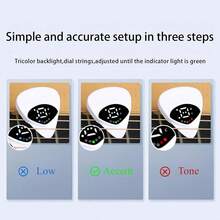 2-In-1 Guitar Glow Pick & Tuner, Professional Precise Tuner - Multi-Use Pitch Calibrator For Ukulele/Bass/Violin, Portable Music Accessory - 2-in-1 Pick Tuner - View 5