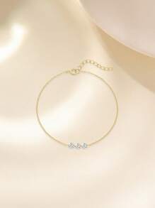 1 pièce Bracelet de cheville en argent sterling 925 œil du mal plaqué or 18 carats, petit et réglable. Chaine de cheville d'été mignonne avec cubic zirconia cubique. Bijou de pied œil du mal chanceux bohème pour femmes