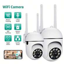 1080P Security Camera, Indoor And Outdoor Monitoring, Supports 2.4GHz WIFI With Full-Color Night Vision, Spotlight And Speaker, For Indoor And Outdoor Home Security System, Rotation/Tilt/Zoom, Motion Tracking - Very Suitable For Young People, The Elderly And Pets, Compatible With Alexa, Wireless Control, Home Security System, Speaker Functionality, Security Camera, Christmas, Thanksgiving Giftction