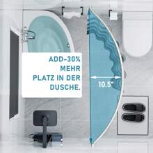 Barra de cortina de ducha curva de acero inoxidable DYHOME, soporte ajustable para cortina de ducha, requiere perforar agujeros para la instalación, adecuado para baños, cocinas y aseos. Decoración de otoño