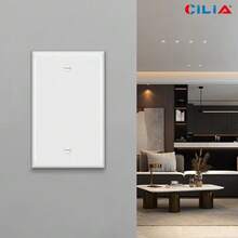 1pc Wall Panel Light Switch Cover, Various Styles, Pure White, Wall Panel Light Switch Socket Cover,Sturdy