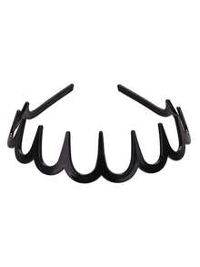 Women Zig Zag Black Plastic Sharks Tooth Hair Comb Headband Fashion Women Leopard Hairbands Hair Accessories For Daily, Hair Band, Hair Hoop, Autumn - Multicolor - View 10