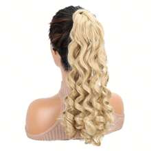 Retro Curly Hair Ponytail Wig, Fashionable Ponytail Wig, Synthetic High Heat Resistant Material Suitable For Daily Wear To Increase Hair Volume, Suitable For Holiday Carnival Wear, Halloween