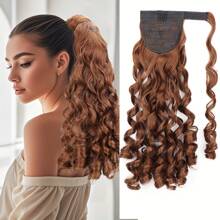Retro Curly Hair Ponytail Wig, Fashionable Ponytail Wig, Synthetic High Heat Resistant Material Suitable For Daily Wear To Increase Hair Volume, Suitable For Holiday Carnival Wear, Halloween
