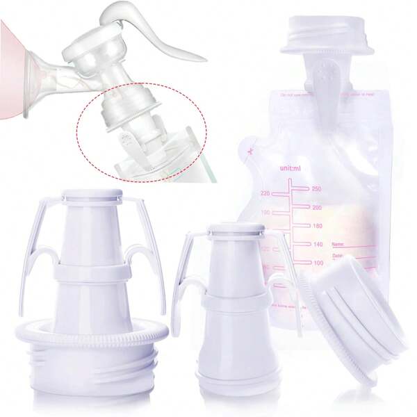Breastmilk Storage Bag Adapters For Fridge Or Freezer, Breastfeeding Essentials Milk Collector For Breastmilk