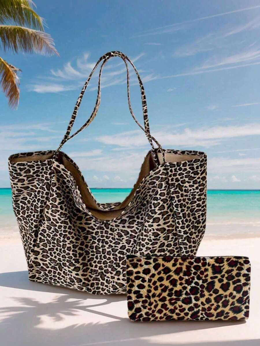 Bolso grande de leopardo de moda, bolso pequeño con estampado de leopardo amarillo, bolso de hombro de gran capacidad, diseño de leopardo de moda, monedero, neceser, estuche para guardar brochas de maquillaje, estuche portátil para guardar esmaltes de uñas, bolso ideal para ir al trabajo, bolso de estudiante, gran capacidad, portátil, adecuado para estudiantes universitarias, oficinistas, adecuado para el trabajo, regreso a clases, escuela secundaria, preparatoria, universidad y vacaciones.