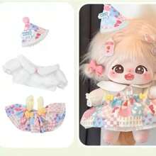 20 厘米娃娃衣服系列，可爱服装套装，适合装扮的娃娃服装，拉布衣柜礼物，适合朋友和家人，复活节篮子填充物（仅衣服，不含娃娃）