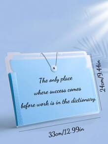 Personalized Custom A4 Binder; 4-Section Folder; Large Capacity Student Test Paper Storage Clip; File Classification And Arrangement Roll Back Belt Return To Campus,Back To School,School Supplies