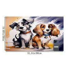 1pc Pet Placemat With Dog Print, Quick Dry Pet Feeding Mat, Easy To Clean, Suitable For Pets All Year Round, Dog Cage Mat, Cat Cage Mat, Pet Cage Pad - Multicolor - View 20