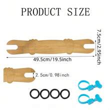 Reposapiés ajustable de bambú para sillas altas - Antideslizante, soporte cómodo para uso en el hogar y la oficina, hecho de madera de alta calidad - Multicolor - Ver 4