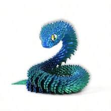 2024 New 3D Printed Snake Model - Long Version,Full Articulation,Animal Toy,Home Decor,Birthday/Easter/Halloween/Christmas Gift (Eye Color Random)3d Printed,Christmas,Halloween,Christmas,3d Printed,Snake,3d Printed,3d Printed Animals,Easter