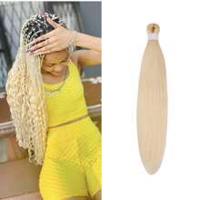 1/3/6 Packungen schwarzes Flechthaare, vorgespannt, knotenlos, Kanekalon Box Zöpfe Haare zum Flechten, vorgespannt, lange gerade synthetische Zöpfe zum Einflechten für knotenlose Zöpfe