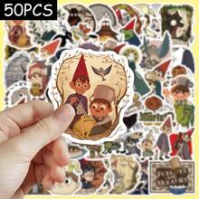 50 张花园墙贴人物贴纸 - 防水，哑光饰面，适用于吉他、滑板和行李装饰、卡通涂鸦贴纸、学校用品、返校
