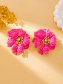 1 Paar elegante und vielseitige Ohrstecker mit Emaille und Kristallblumen, geeignet für Partys, Treffen, Bankette, als Geschenk für Frauen
