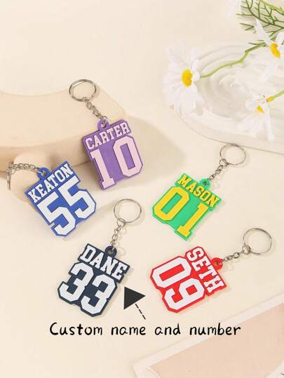 1-Pack Custom 3D-Printed Mini Football Keychain, Personalized Engraved Name & Number With Custom Colors, Sporty Soccer Ball Shape Key Ring Gift For Birthdays, Sports Events & Fan Appreciation,Dawg,Engraved,Durable,Stainless,Colorful,Cute,Adorable,Funny,Kawaii,Y2K,Stylish,Unisex,Casual,Custom,Personalized,Unique,Customized,Ideal Gifts For Him