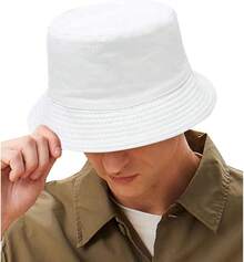 Unisex Reversible Bucket Hat For Beach And Fishing - 銀白色 - 查看 9