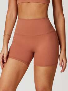 MASKERT 女士运动短裤居家休闲短裤跑步运动短裤舒适亲肤运动短裤 - 橘色 - 查看 3