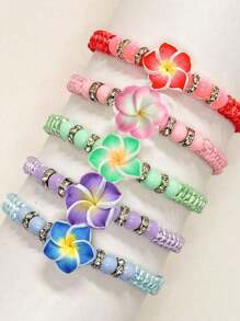 5pcs/Set Bohemian Beach Style Eudaimonia Faux Turtle Charm Adjustable Woven Bracelet Set, Suitable As Gift For Women, For Daily Wear, Travel & Outfit Matching