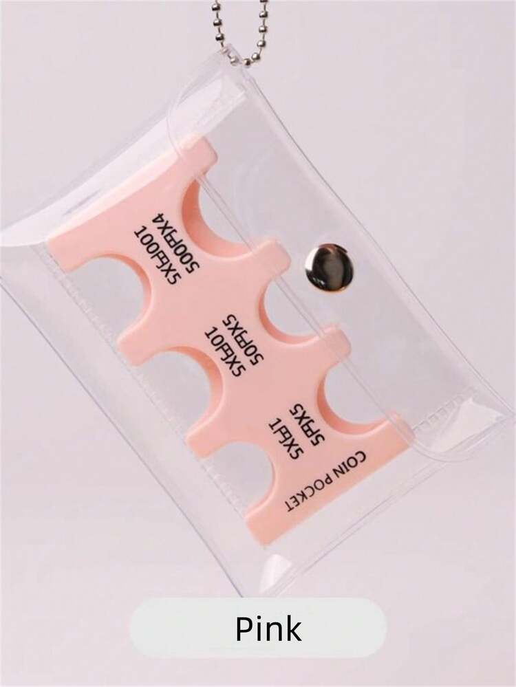 2件/1件日式零钱包硬币钱包迷你钱包钱包便携小零钱包货币收纳包旅行必备透明卡包男士女士钱包 - 彩色 - 查看 15