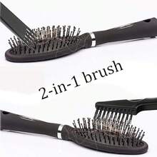 迷你鬃毛清洁梳 - 适用于家庭和沙龙的有效清洁工具，黑色，美发套装，美发工具套装，学校用品 - 黑色 - 查看 6
