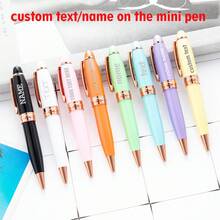 Small Ballpoint Pen Mini Portable Pens Business Candy Color Small Tiny Black Ink Ballpoint Writing Tool For Notebook Pockets Signature Notepads School Office Classic Style), School Supplies,Back To School - Mini Pen - View 2