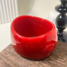 1pc Vintage Resin Acrylic Bangle Bracelet For Women, Korean Style Cuff Jewelry Accessory, Designer Round Shape, New Gift