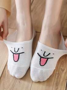 5/10 pares/Pacote de Meias Soquete para Tornozelo de Mulher com Padrão Divertido de Desenhos Animados, Leves e Invisíveis de Corte Baixo, Meias Tipo Barco, Adequadas para Primavera, Verão e Outono, Adequadas para Uso Diário, Essenciais para Viagens, Reuniões, Vida Diária, Atividades, Festivais, Itens Versáteis, Amigáveis à Pele e Não Irritantes, Resistentes e Duráveis, Ajuste Próximo e Não Restritivo