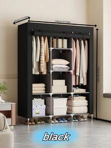 1 件便携式衣柜，大容量简易储物柜，多层卧室收纳架 - 彩色 - 查看 3