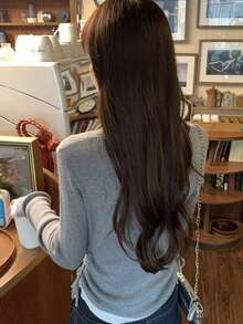 春季韩版撞色U领抽绳二合一女式针织毛衣上衣 - 灰色 - 查看 2