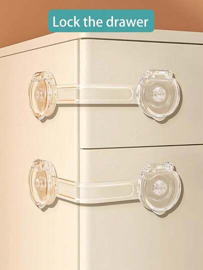 2/4 szt. zamka do drzwi szafek bezpieczeństwa, blokada szuflady zabezpieczająca przed przytrzaśnięciem, zamki do szafek bezpieczeństwa, zatrzaski zabezpieczające, blokady szuflad zabezpieczające przed przytrzaśnięciem, przezroczyste, obniżone zamki bezpieczeństwa, do szuflad w lodówkach i toaletach, łatwy montaż bez użycia narzędzi, regulowany pasek, prezenty na Halloween, Walentynki, Boże Narodzenie, Święto Dziękczynienia