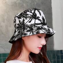 Unisex Reversible Bucket Hat For Beach And Fishing - Coconut Tree - View 6