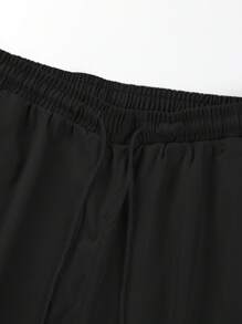 Pantalones informales deportivos para hombres con bolsillos con cremallera, cintura con cordón y puños, cómodos para todas las estaciones