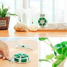 50 mètres de lien de torsion de jardin, 164 pi de liens de torsion pour plantes avec distributeur et coupeur, pour le jardinage, les tomates, les vignes, les arbustes et les fleurs, idéal pour l'organisation, les projets d'artisanat DIY (fil de jardin, 50M)