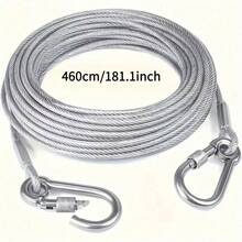 Tendedero de acero inoxidable, 118,11 pulgadas/177,17 pulgadas/354,33 pulgadas, portátil para ropa interior y exterior, accesorio de camping, para baño y dormitorio.