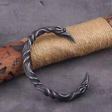 Nordic Vikings Nordic Crow Bracelet Men's Cuff Bracelet - Black - View 8