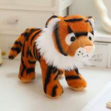20cm/7,87 pollici Piccolo peluche morbido di animali della giungla, leone, tigre, cervo, leopardo, maiale rosa, asino, peluche di animali selvatici, giocattolo perfetto per compleanno, Capodanno o San Valentino per bambini - Forniture per decorazione di Ognissanti da giardino con animali selvatici